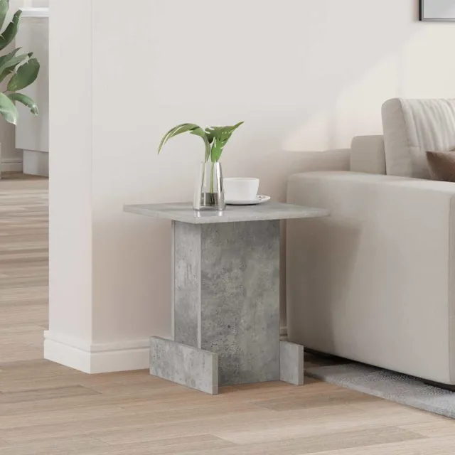 vidaXL Bijzettafel Beton Grijs 35,5 x 35 x 40 cm Bewerkt hout