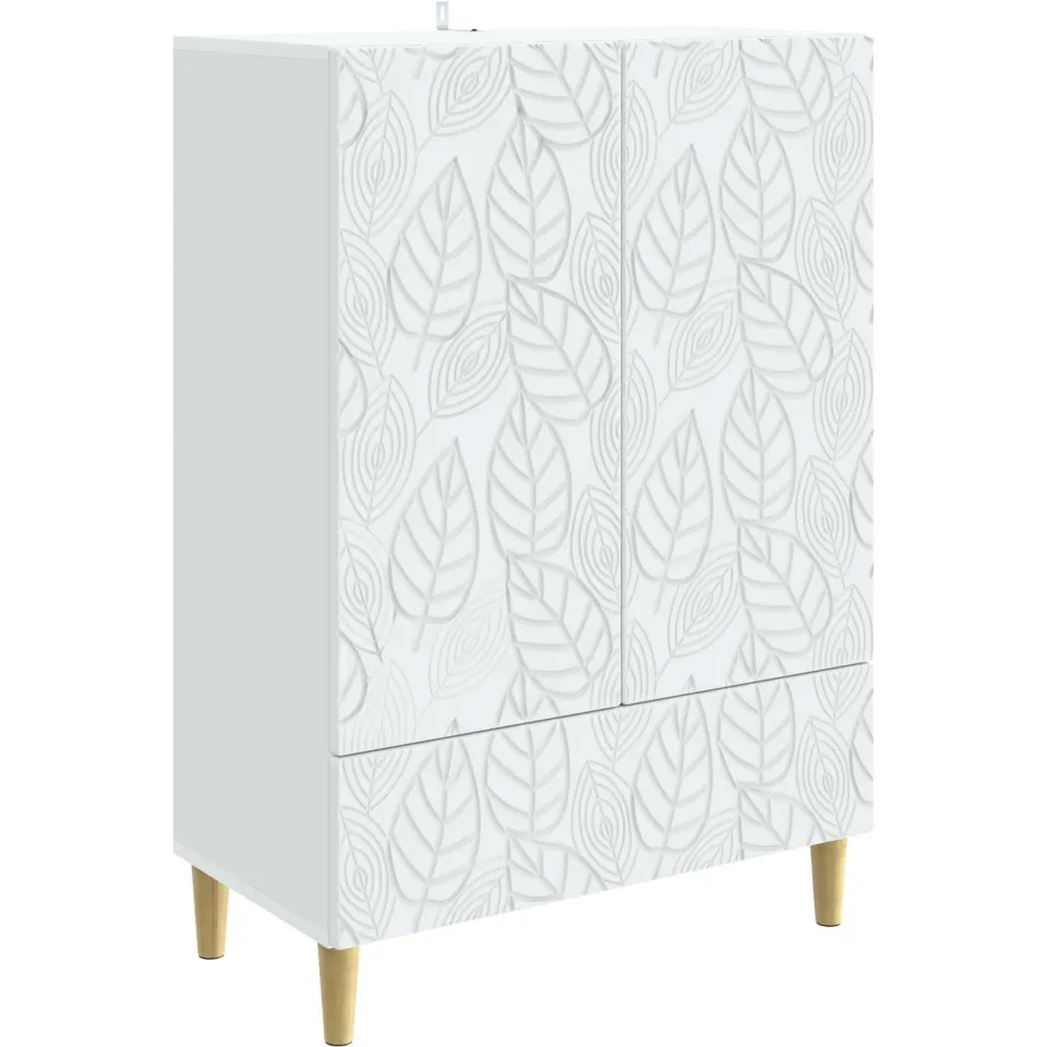 vidaXL Dressoir Wit 66 x 34,5 x 95 cm Bewerkt hout