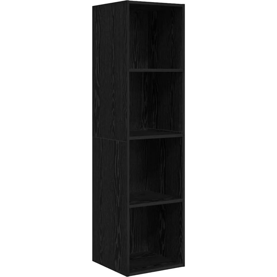 vidaXL Tv-meubelset 37 x 37 x 142,5 cm Zwart Eiken Bewerkt hout, foto 3