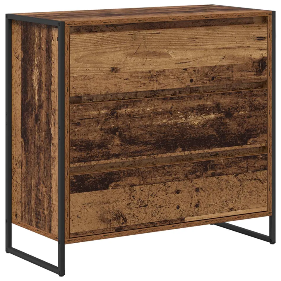 vidaXL Dressoir Oud Hout 79 x 36 x 75.5 cm Bewerkt hout bruin, foto 3