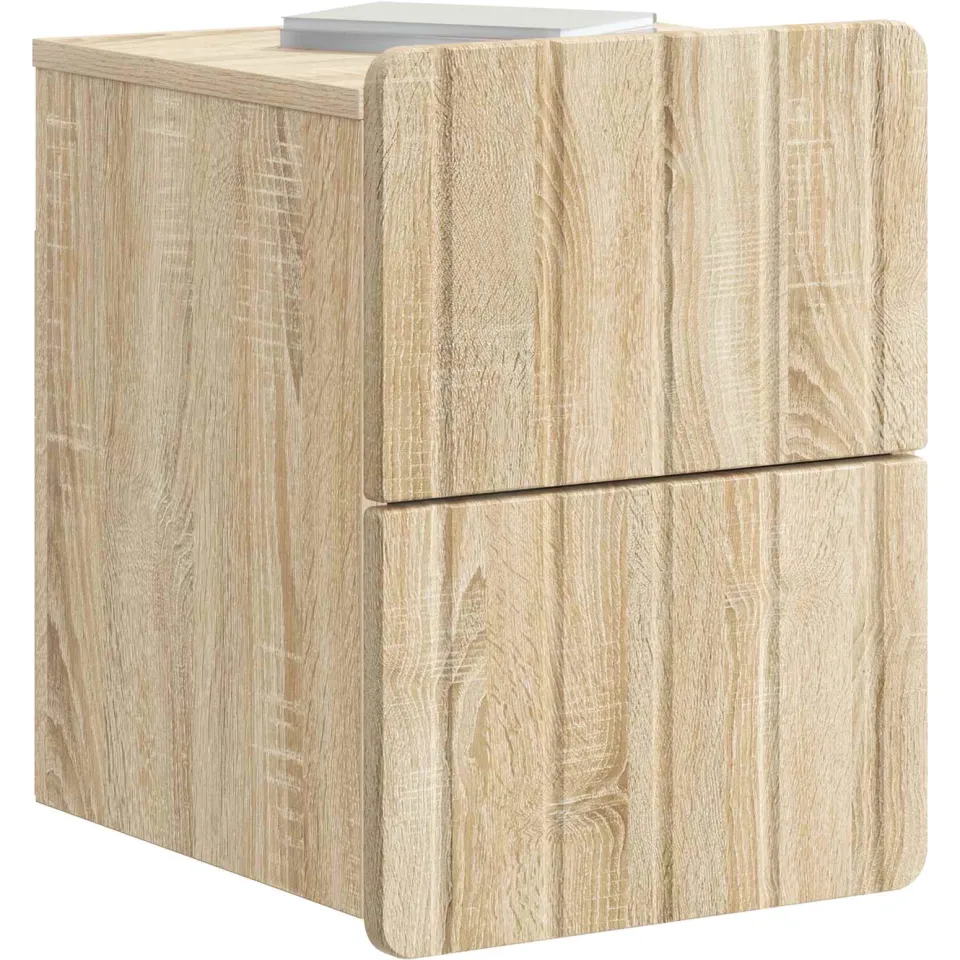 vidaXL Wandbeugel Bedkast Sonoma Eiken 33 x 34,5 x 43 cm Bewerkt hout, foto 2