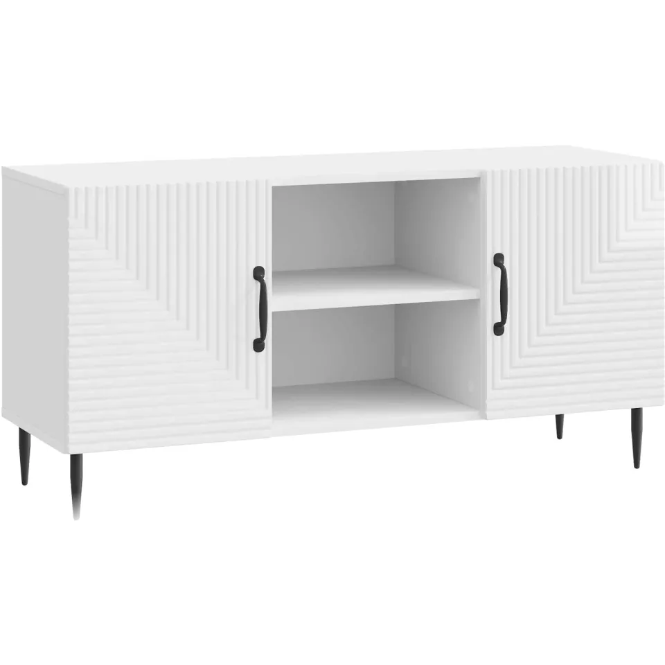 vidaXL Tv-meubel 102 x 34,5 x 50 cm Hoogglans Wit Bewerkt hout, foto 3