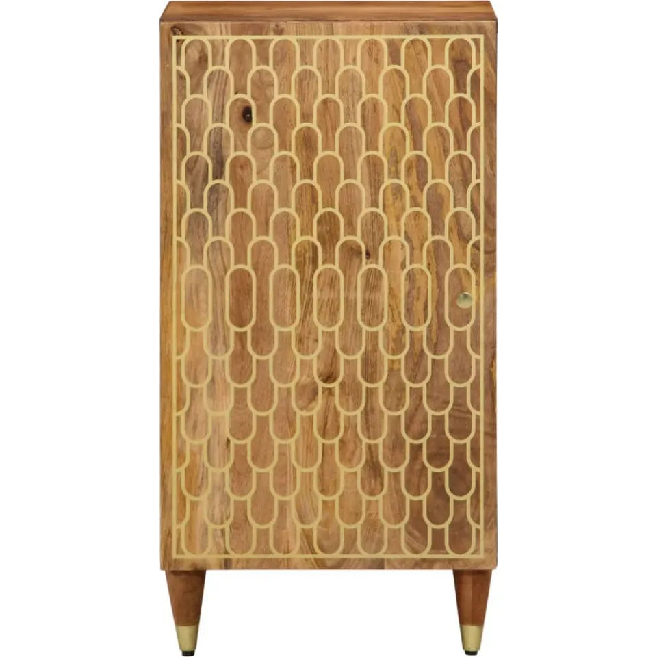 vidaXL Bijzetkast 40x33x75 cm massief mangohout bruin, foto 2