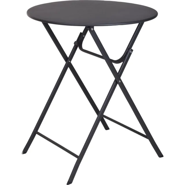 Konges Sløjd Bistrotafel - Metaal - H.70cm - Ø60cm - Antraciet - Inklapbaar