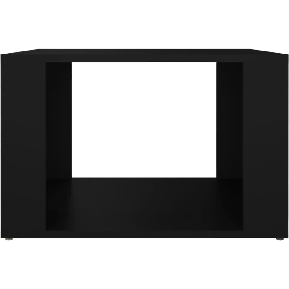 vidaXL Nachtkastje 57x55x36 cm bewerkt hout zwart, foto 4