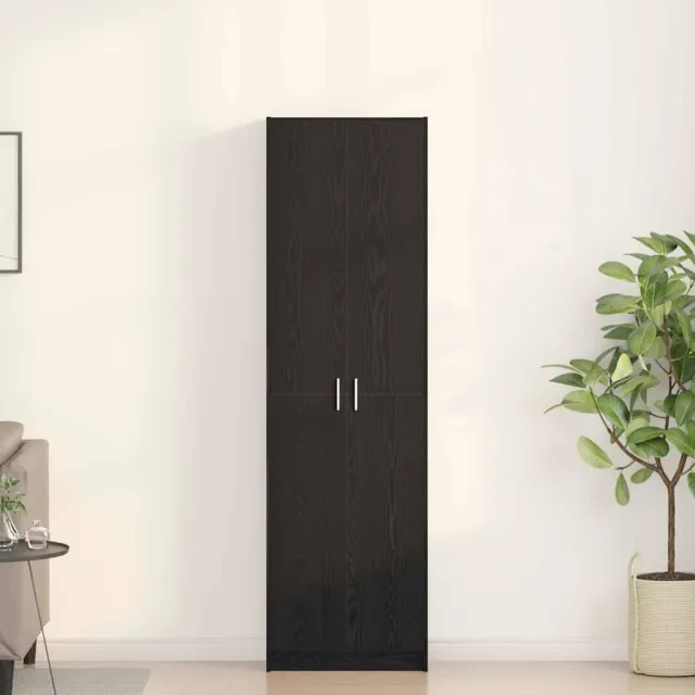 vidaXL Kledingkast Zwart Eiken 55 x 25 x 189 cm