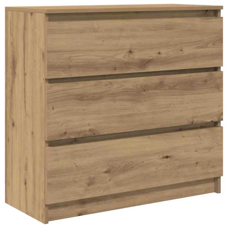 vidaXL Dressoir 80x35x76 cm spaanplaat ambachtelijk eikenkleurig Bruin