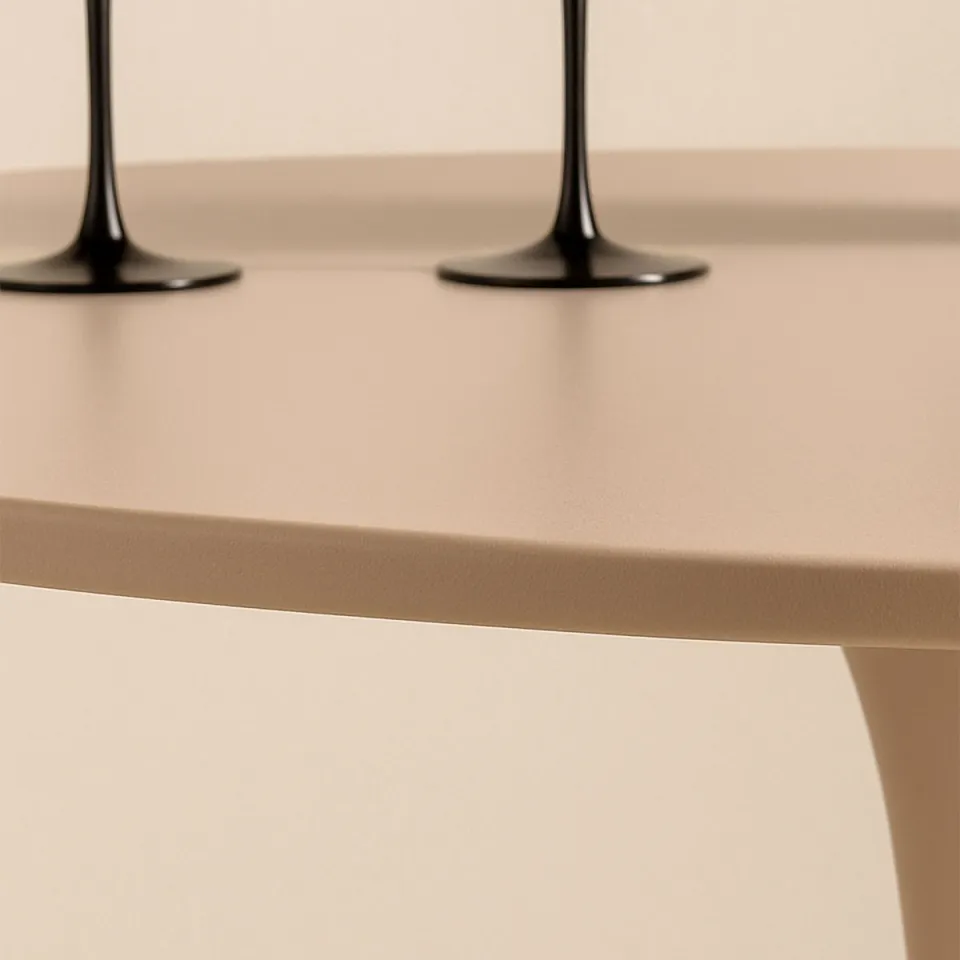 Nest living Amy houten eettafel beige - Ø100 cm, foto 4