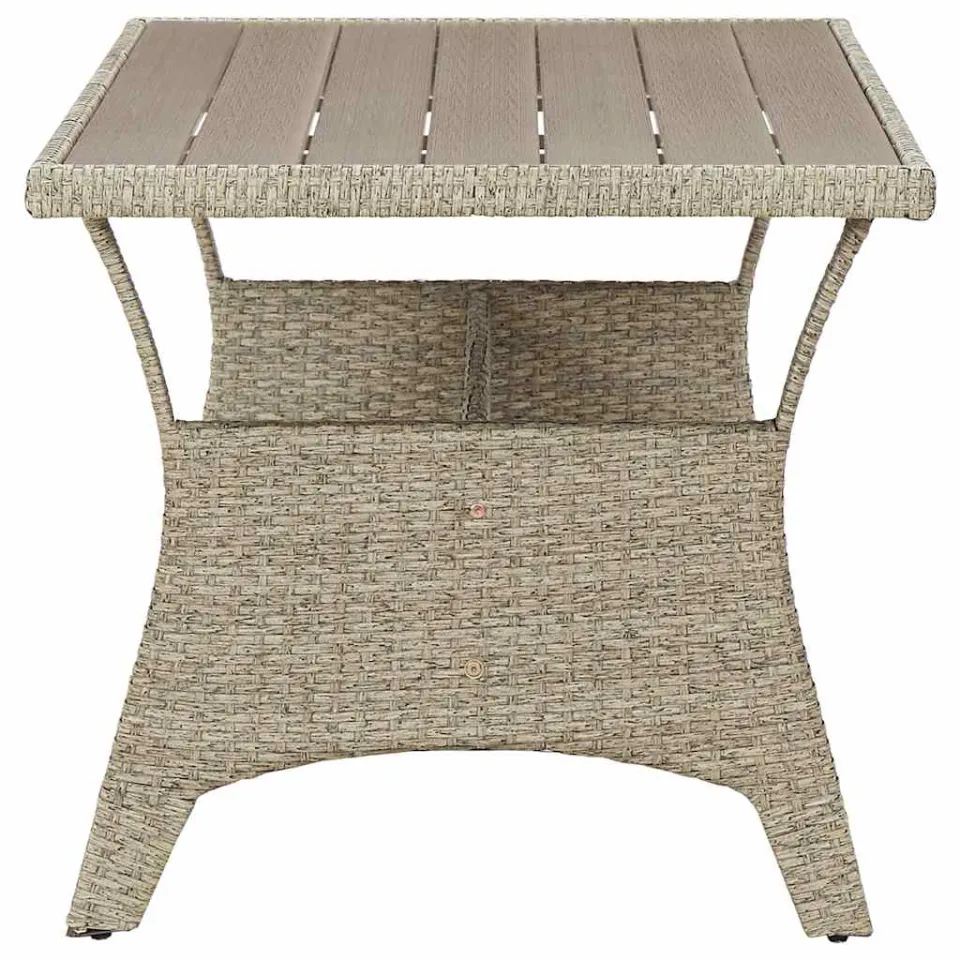 vidaXL Tuintafel 120x70x66 cm poly rattan grijs, foto 3
