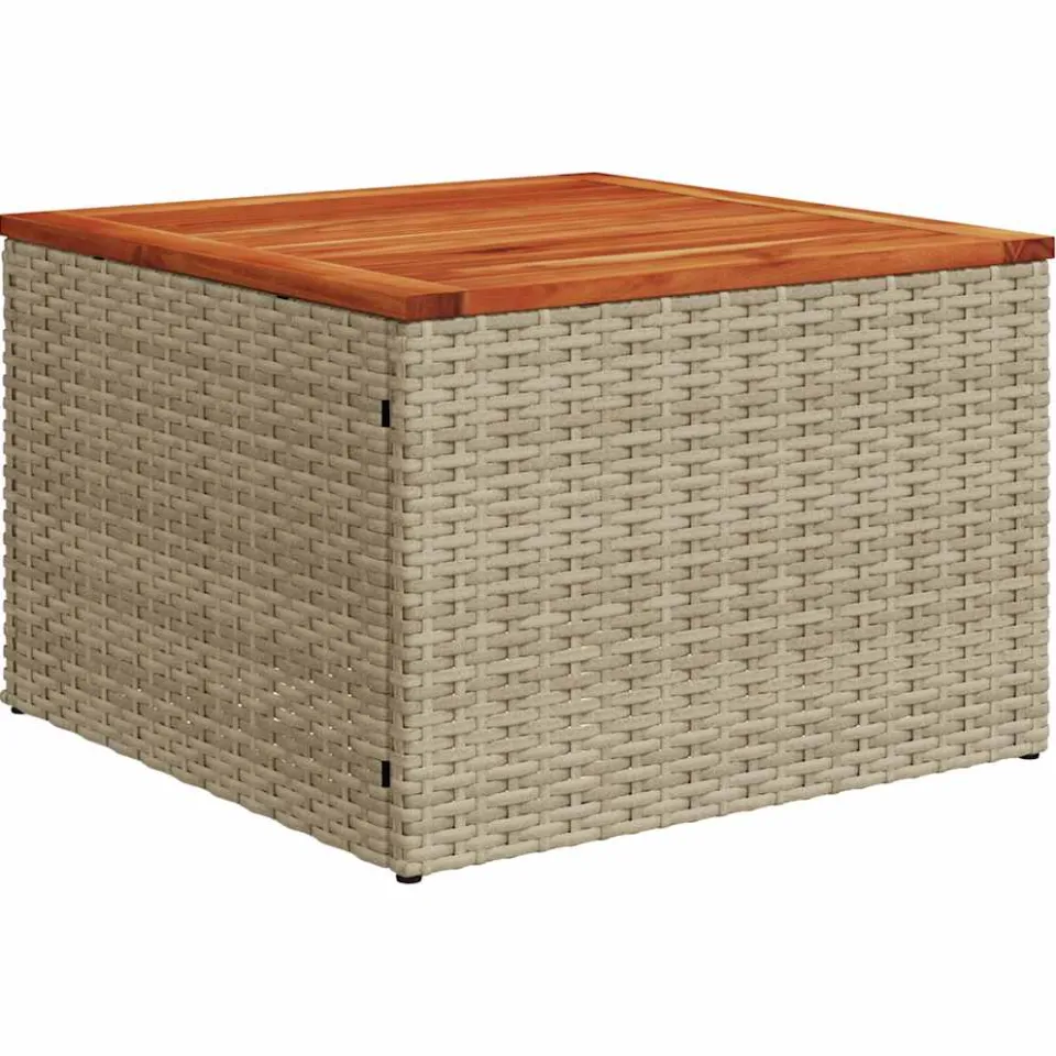 vidaXL 8-delige Loungeset met kussens poly rattan beige