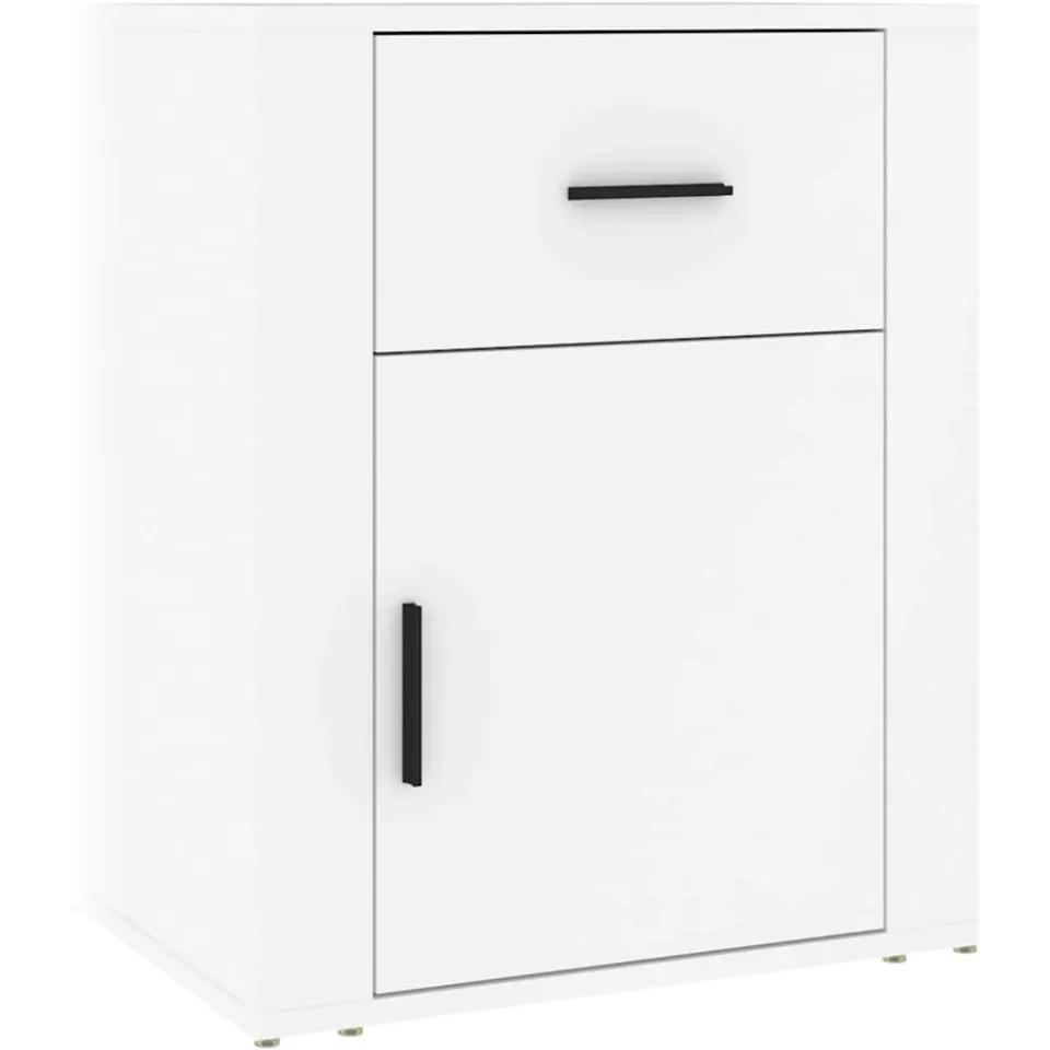 vidaXL Nachtkastje 50x36x60 cm bewerkt hout wit