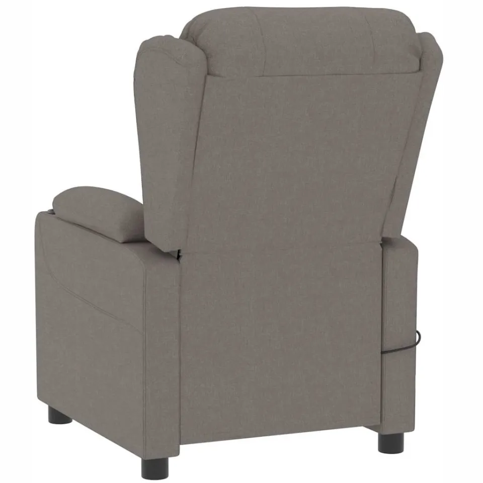 vidaXL Massagestoel stof taupe, foto 4