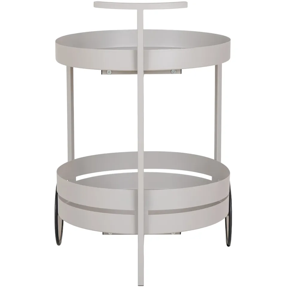 Artichok Sebas metalen trolley lichtgrijs - met wielen grijs, foto 4
