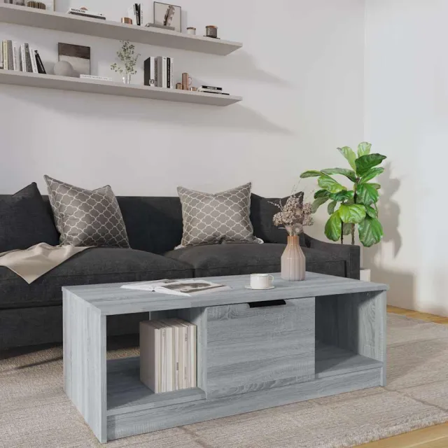 vidaXL Salontafel 102x50x36 cm bewerkt hout grijs sonoma eikenkleurig, foto 2