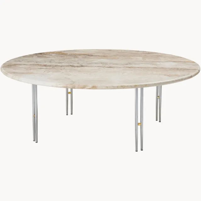 GUBI Ronde marmeren salontafel IOI, Ø 100 cm Beige