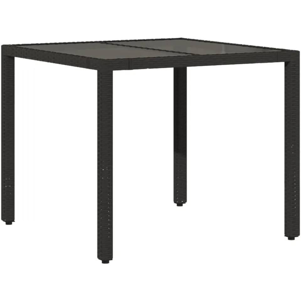 vidaXL 3-delige Bistroset met kussens poly rattan zwart, foto 4
