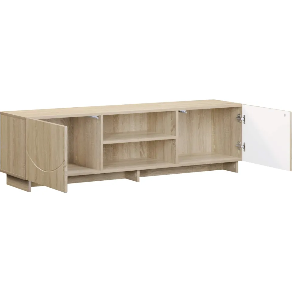 vidaXL TV-standaard 140 x 34,5 x 40 cm Sonoma Eiken Bewerkt hout Bruin