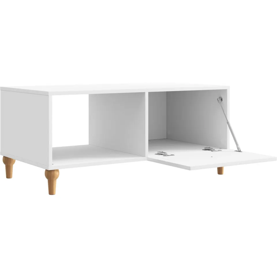 vidaXL Salontafel Hoogglans Wit 90 x 50 x 40 cm Bewerkt hout, foto 4