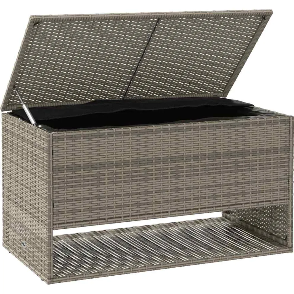 vidaXL Opbergbox voor buiten 100x55x55,5 cm poly rattan grijs
