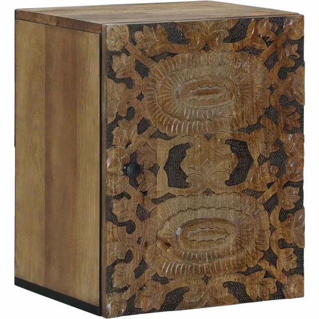 vidaXL Badkamer Hangkast Bruin 38 x 33 x 48 cm Massief Mango Hout