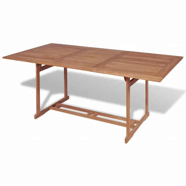 vidaXL Tuintafel 180x90x75 cm massief teakhout Bruin