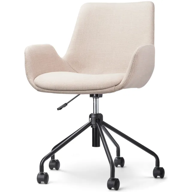 Nolon Nout-Eef bureaustoel beige - zwart onderstel