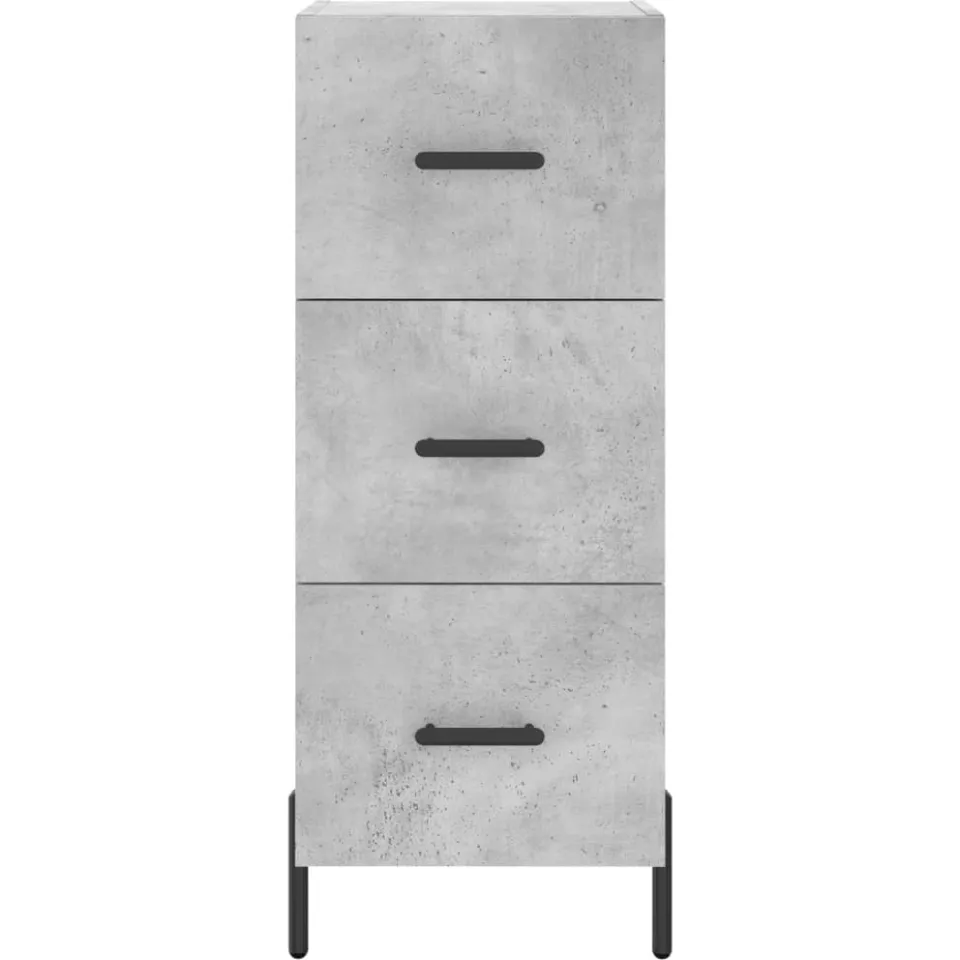 vidaXL Dressoir 34,5x34x90 cm bewerkt hout betongrijs grijs, foto 4