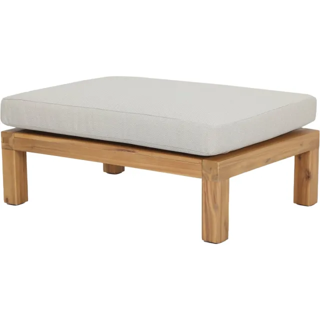 vtwonen Relax Tuin Hocker/ Bijzettafel - Acaciahout - Naturel/ Zand - 40x90x60