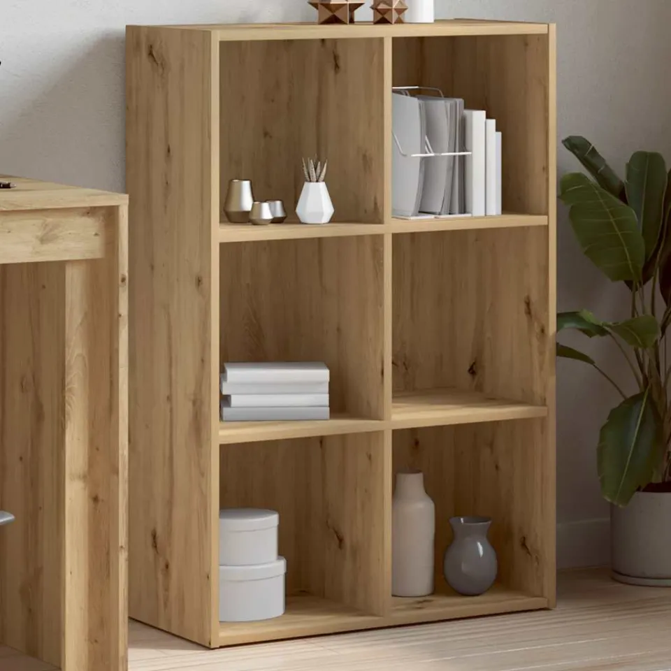 vidaXL Boekenkast/dressoir 66x30x98 cm bewerkt hout artisanaal eiken, foto 3