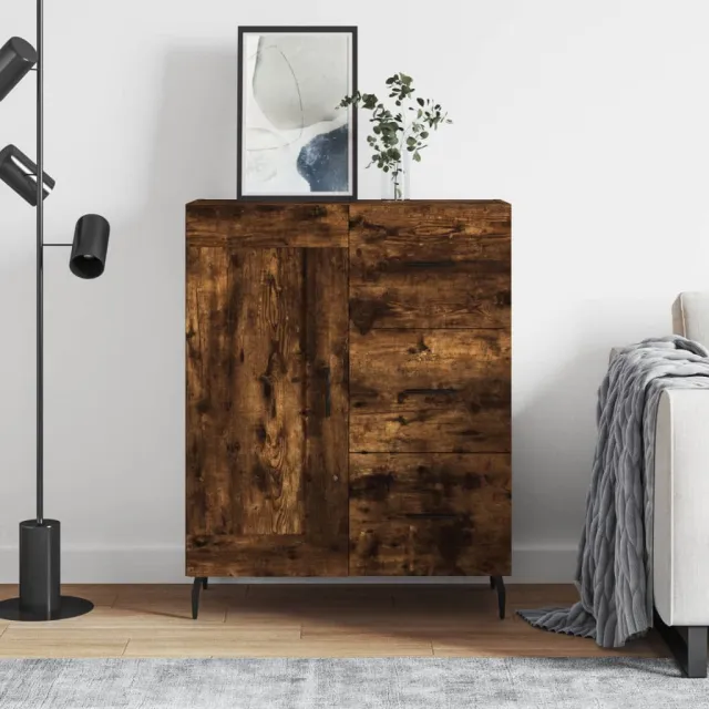 vidaXL Dressoir 69,5x34x90 cm bewerkt hout gerookt eikenkleurig, foto 2