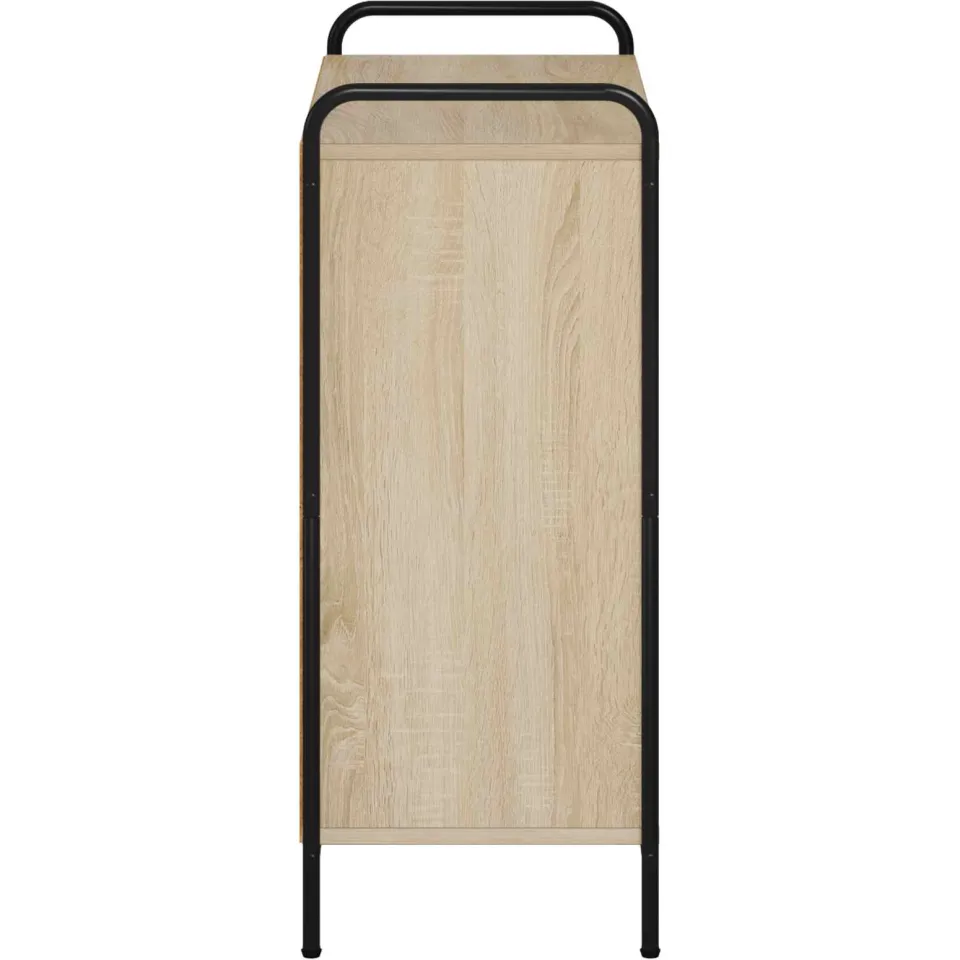 vidaXL Dressoir Sonoma Eiken 97 x 33 x 81 cm Bewerkt hout, foto 4