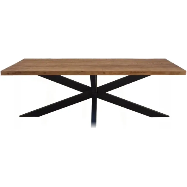 Livingfurn Eettafel Brix Sturdy Spider 220 cm Bruin
