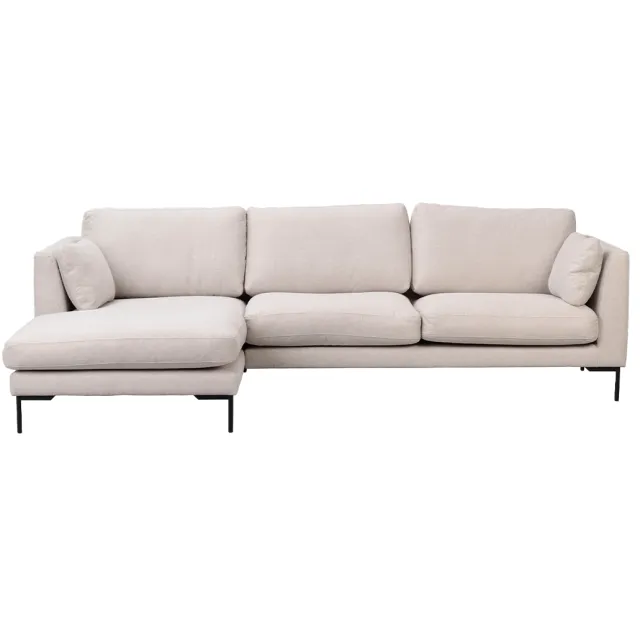 Rowico Home Corwin gestoffeerde hoekbank beige - links - 270 cm