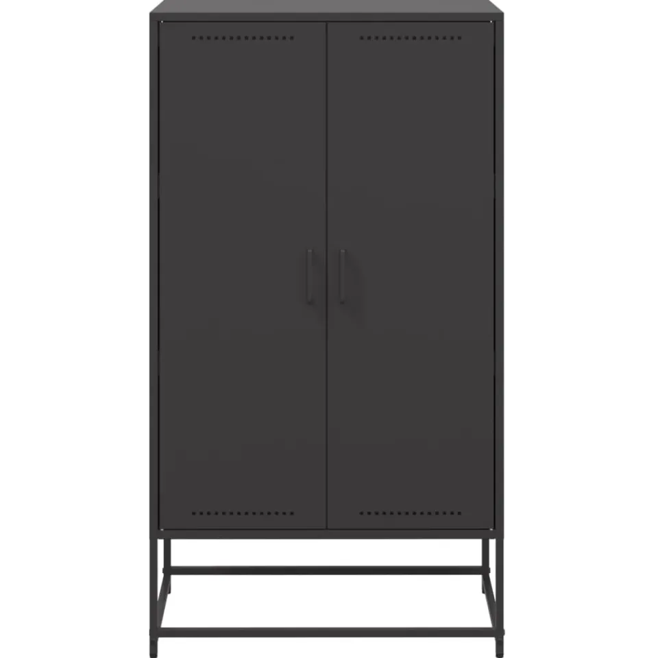 vidaXL Hoge kast 68,5x38,5x123,5 cm staal zwart, foto 4