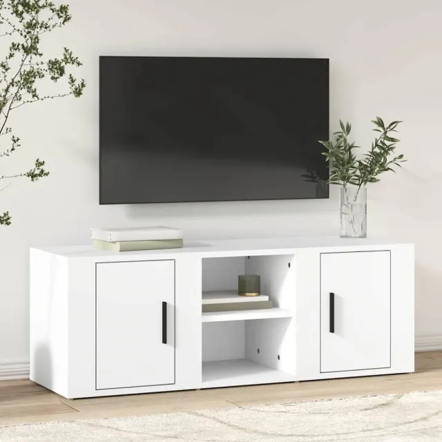 vidaXL Tv-meubel 100x31,5x35 cm bewerkt hout wit