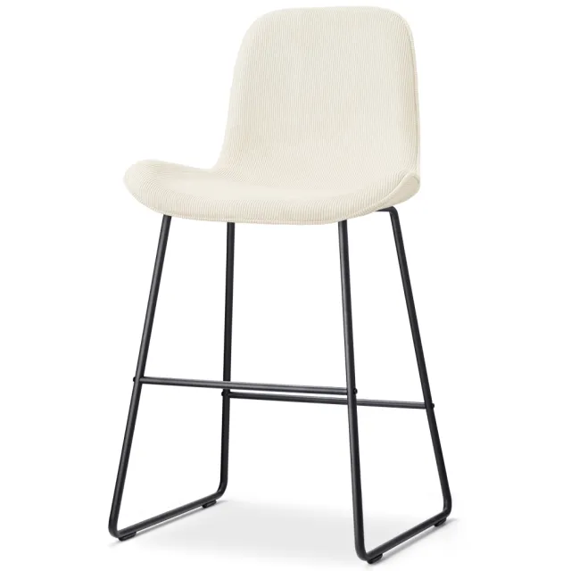 Nolon Nino-Fé barkruk rib beige - zwart onderstel - 65 cm