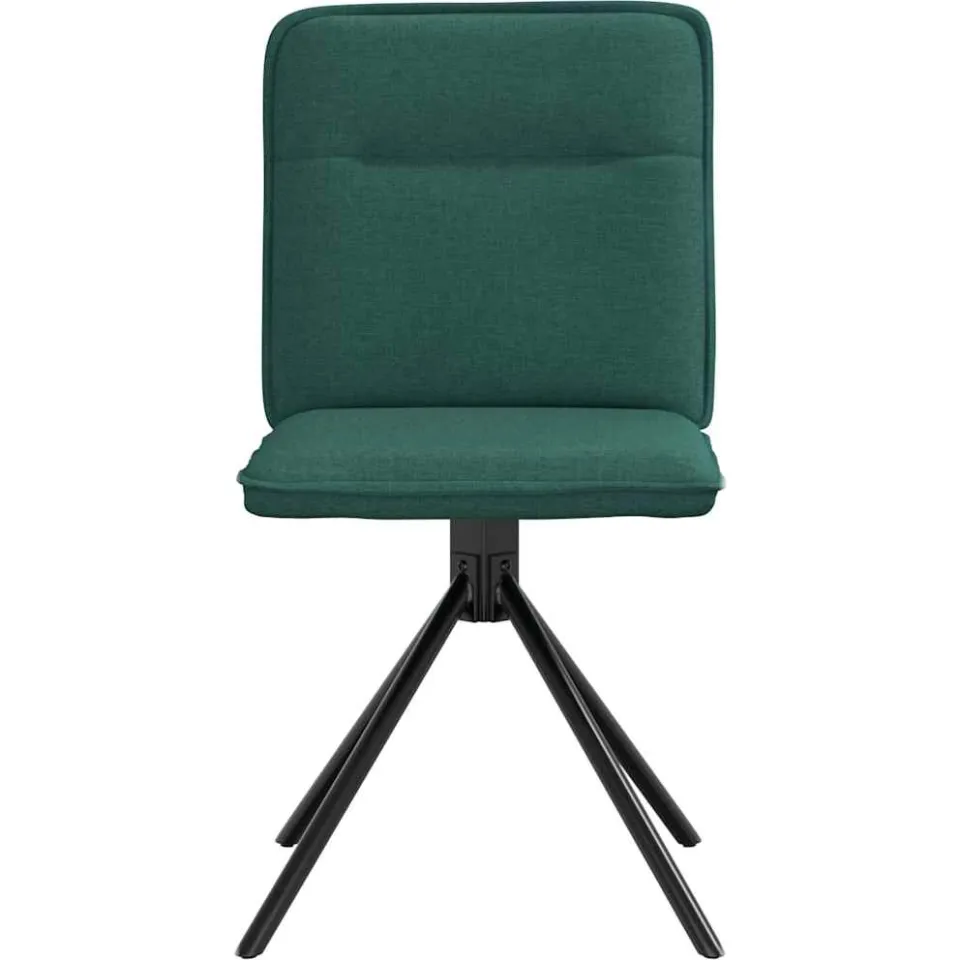 vidaXL Eetkamerstoelen 2 st stof donkergroen groen, foto 4