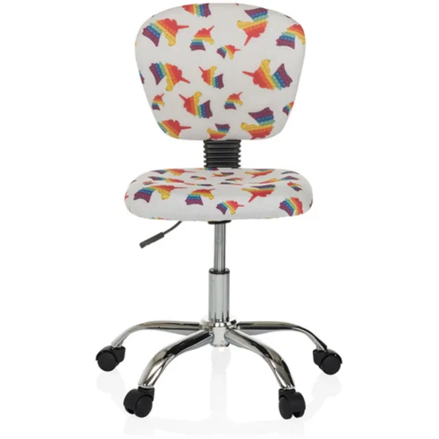 hjh office Bureaustoel voor kinderen / Draaistoel voor kinderen KID BUBBLE Einhorn stof kleurrijk hjh OFFICE Motief