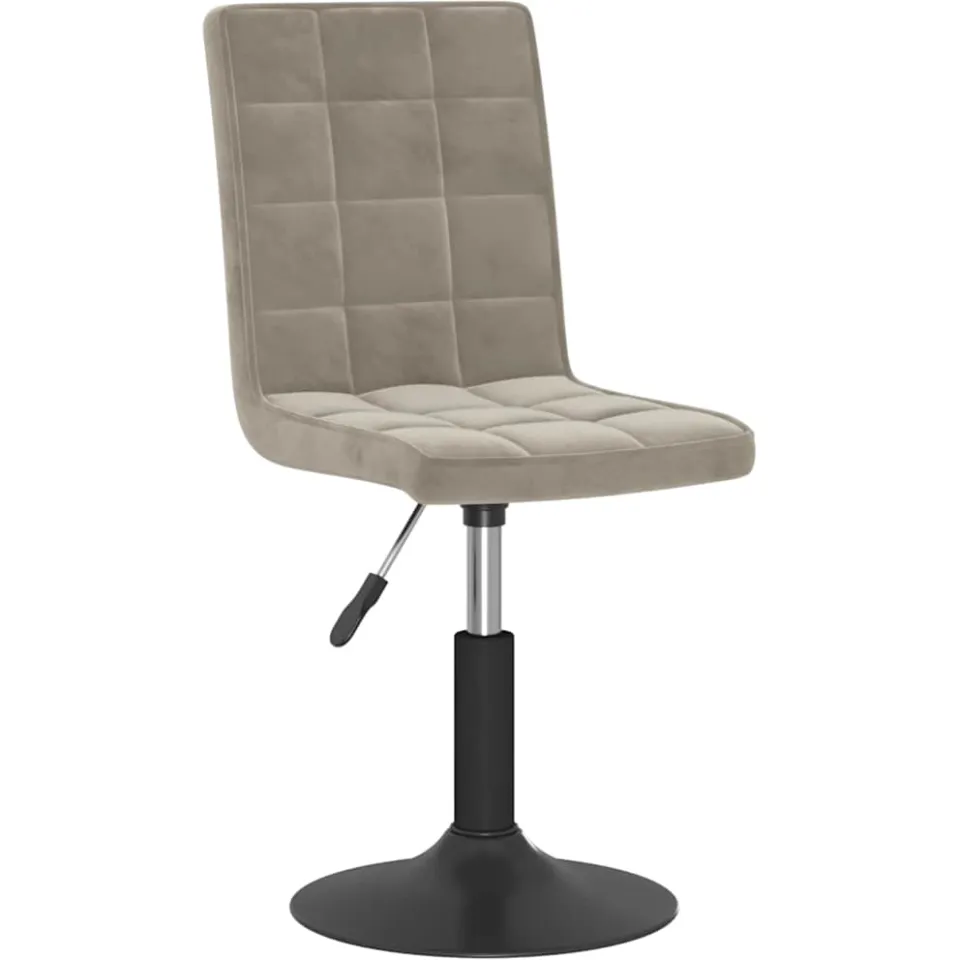 vidaXL Eetkamerstoelen draaibaar 2 st fluweel lichtgrijs
