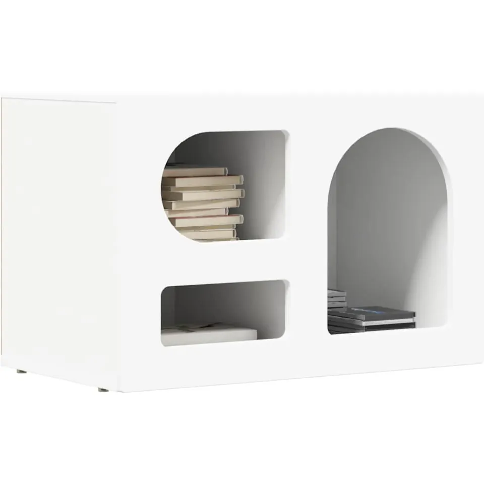 vidaXL TV-kast ELST 60 x 35 x 40 cm Wit Bewerkt hout