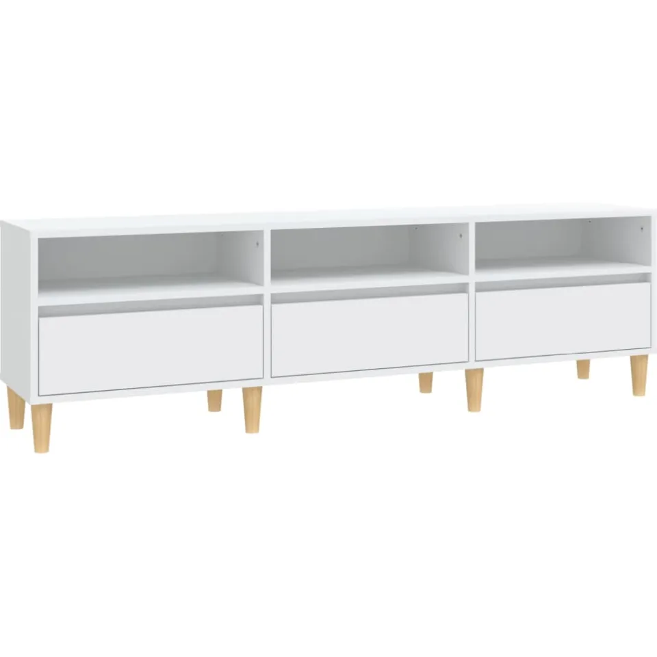 vidaXL Tv-meubel 150x30x44,5 cm bewerkt hout wit