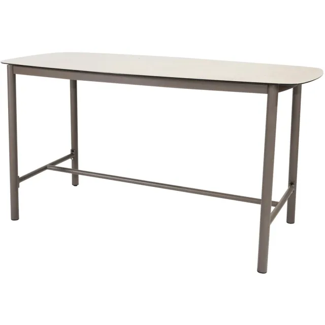 4 Seasons Outdoor Manolo high dining tuintafel 180x90xH90 cm printed ceramic terre Taste 4SO Bruin / Terre