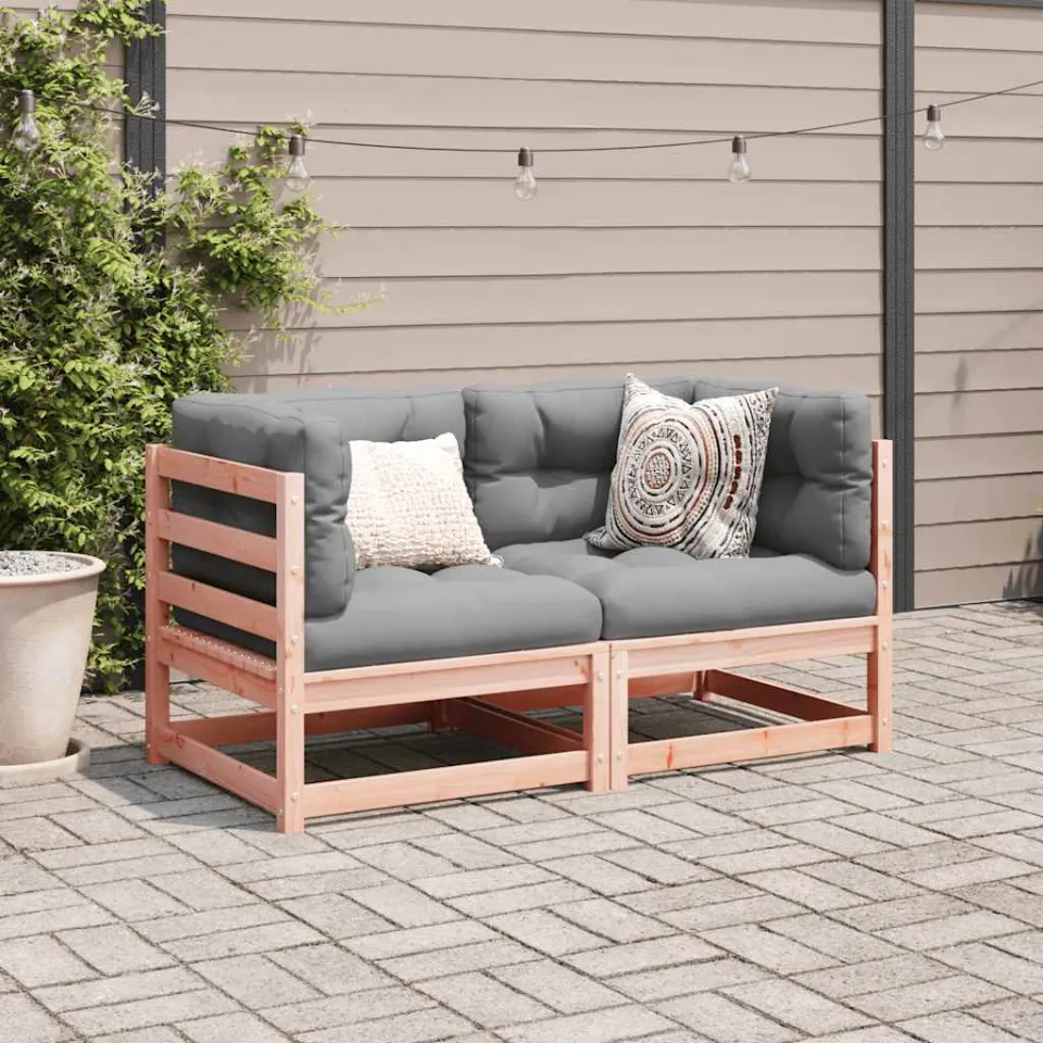 vidaXL 2-delige Loungeset massief douglas vurenhout bruin, foto 2