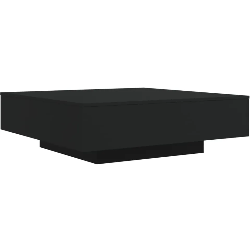 vidaXL Salontafel met LED-verlichting 100x100x31 cm zwart, foto 4