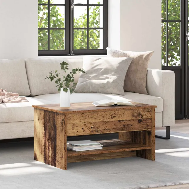 vidaXL Salontafel Oud Hout 80 x 50,5 x 41,5 cm Bewerkt hout bruin, foto 2