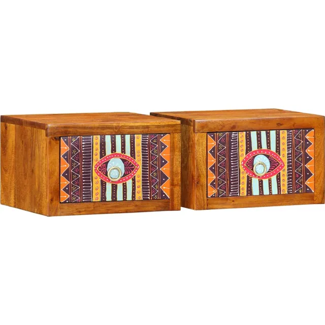 vidaXL Nachtkastje 2 st Bruin 35 x 30 x 22 cm