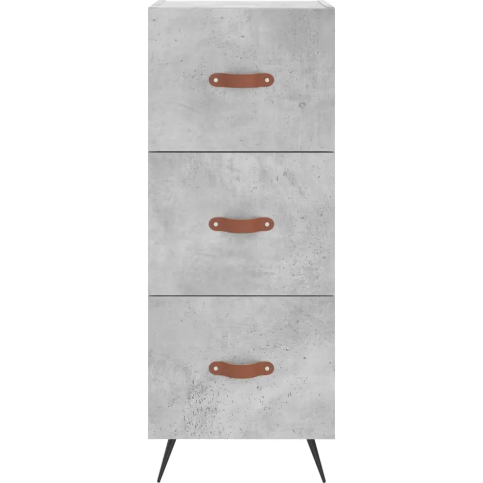 vidaXL Dressoir 34,5x34x90 cm bewerkt hout betongrijs grijs, foto 4