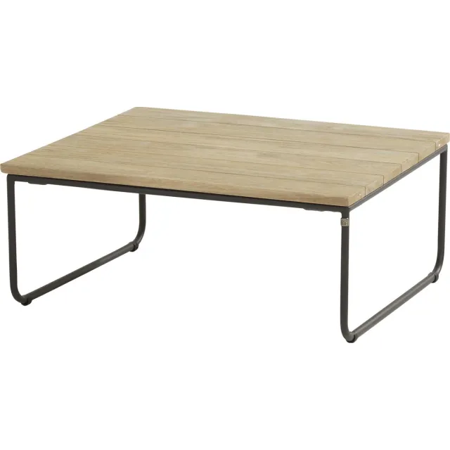 4 Seasons Outdoor 4-Seasons Axel koffietafel - 80x80 cm. H 30 cm. - OP = OP Hout kleur