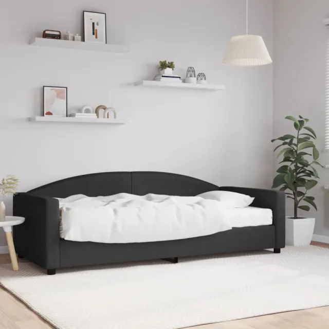 vidaXL Slaapbank met matras 90x200 cm stof zwart