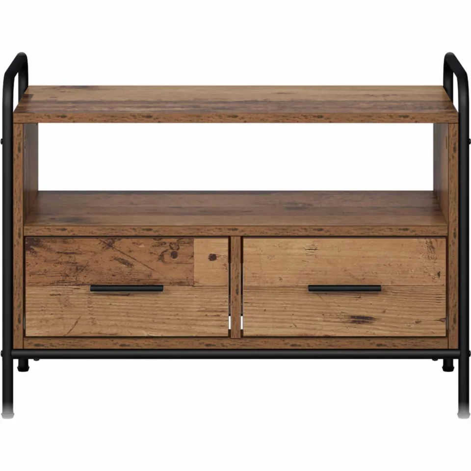 vidaXL Tv-meubel 67,5 x 33 x 50 cm Oud hout Bewerkt hout bruin, foto 4